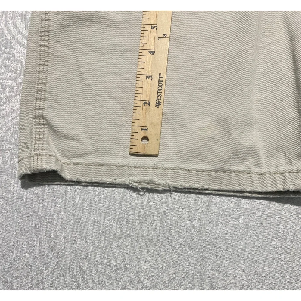Wrangler Mens Jean‎ Shorts Cream Cotton Canvas Workwear Utility
